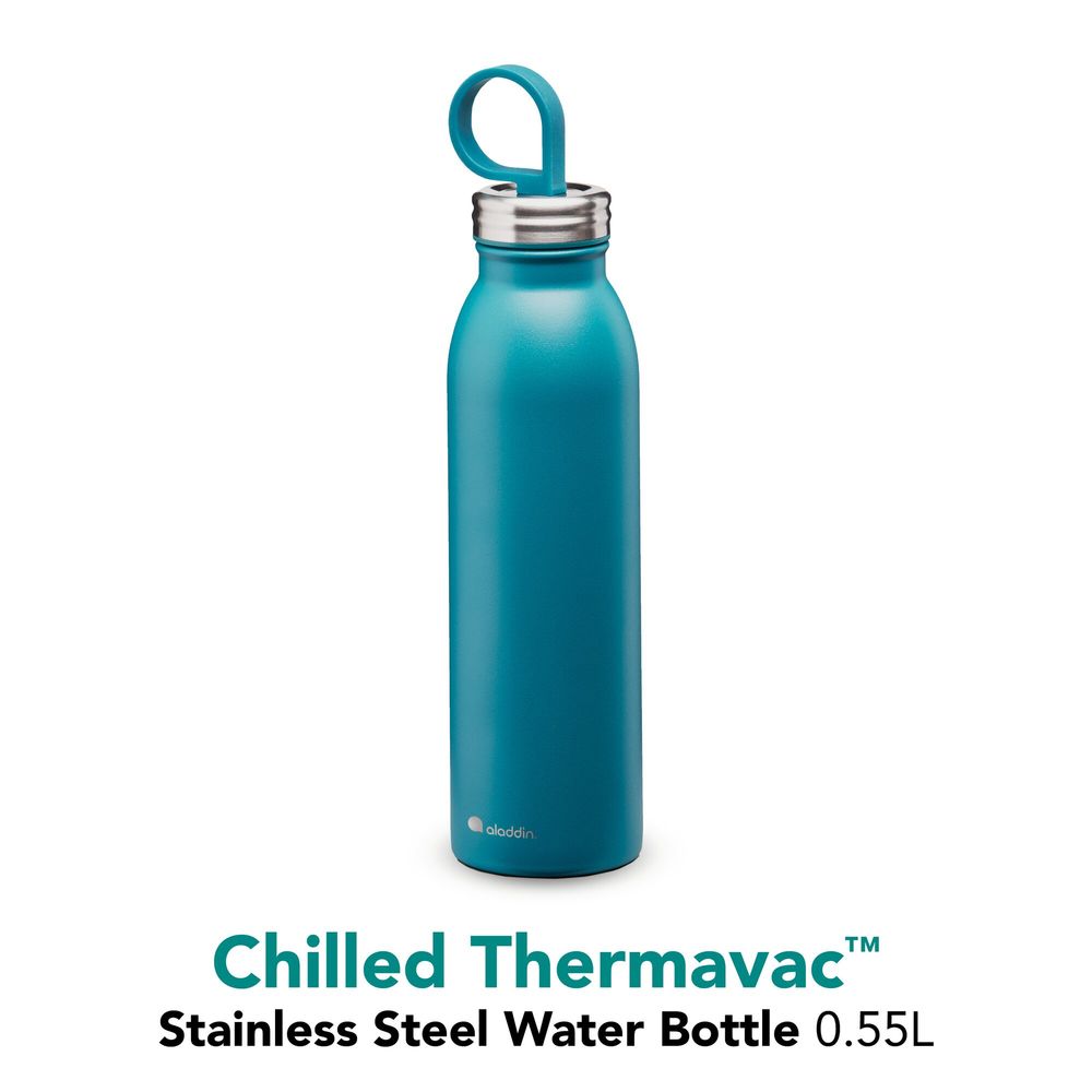 Chilled Thermavac Colour Stainless Steel Water Bottle 550ml Aqua Blue